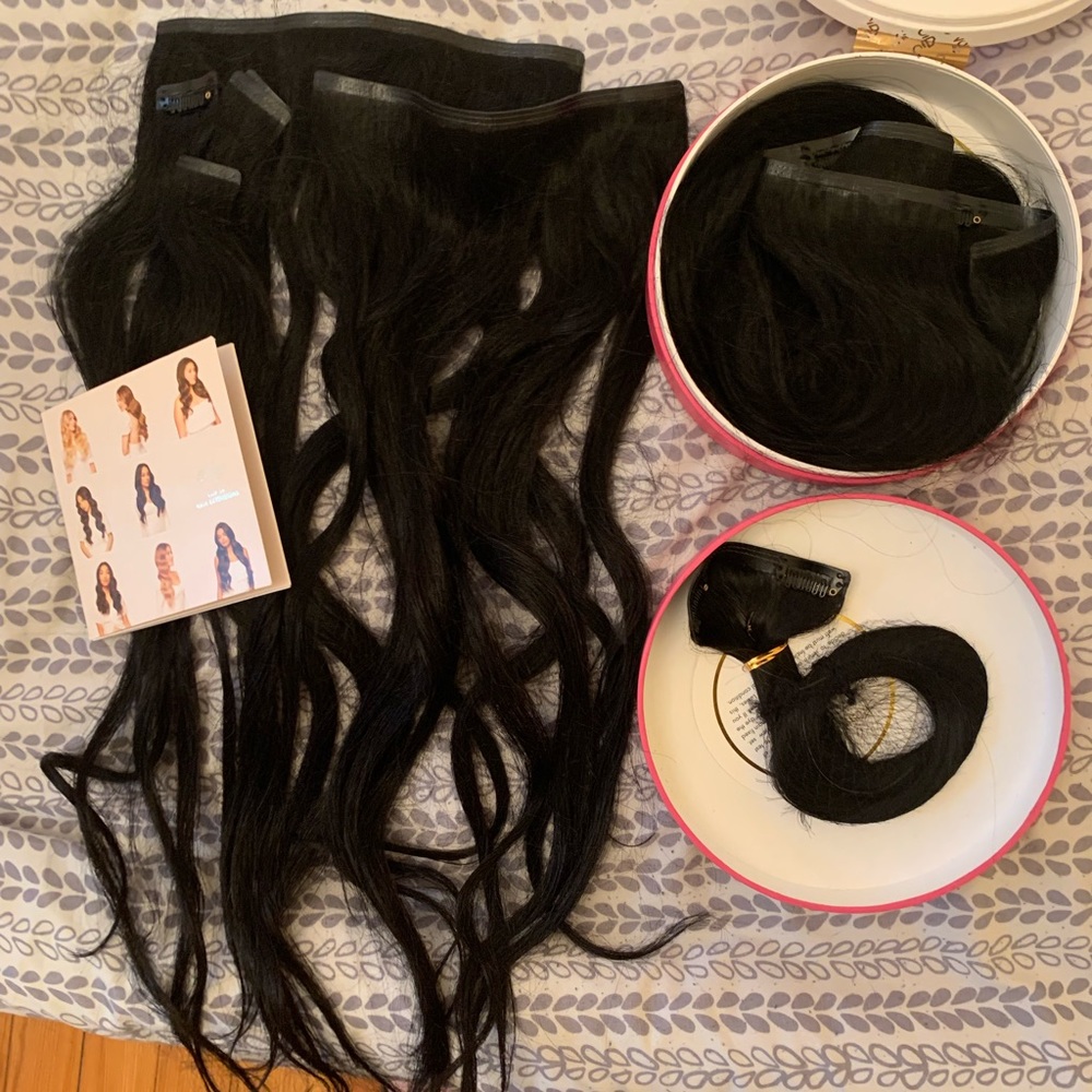 💡 Jet Black Luxy Hair extensions 💡